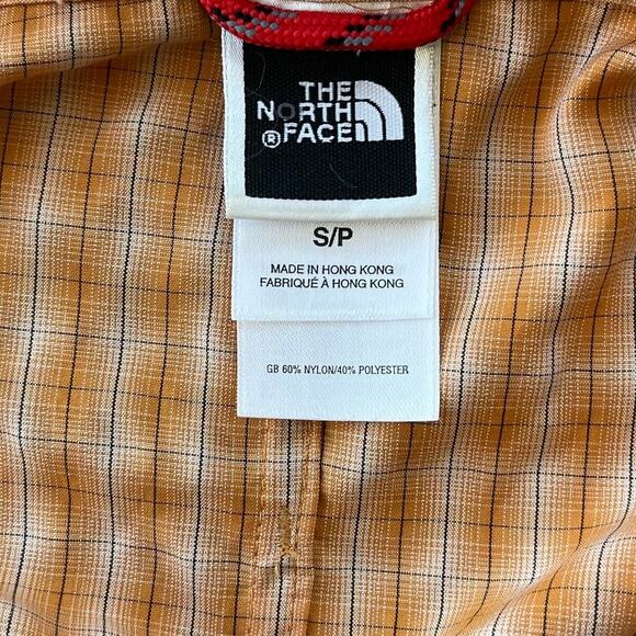 The North Face VaporWick Plaid Button Up Shirt Orange Small Long Sleeve Roll Tab - Picture 4 of 12